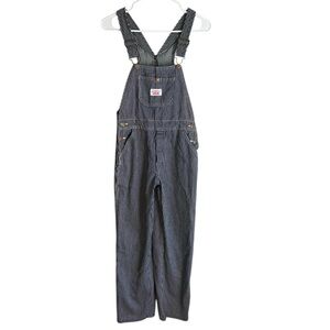 Round House Unisex Kids Hickory Striped Denim Bib Overalls Size 16